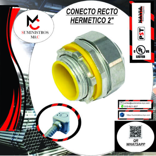CONECTOR RECTO HERMETICO 2″ UL