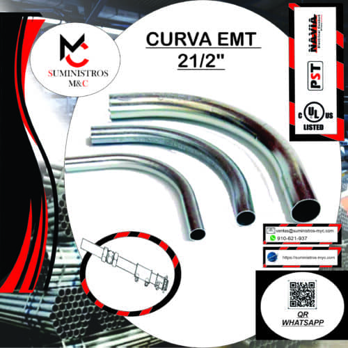 CURVA CONDUIT EMT 21/2″ 90°