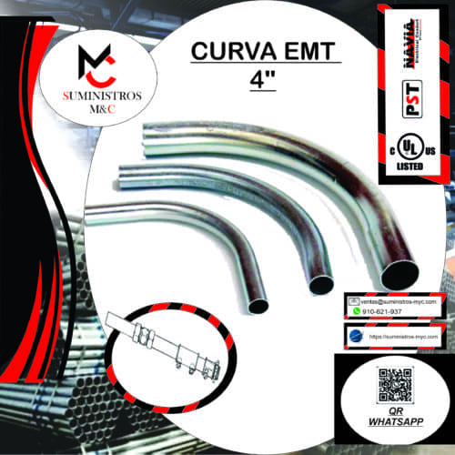CURVA CONDUIT EMT 4″ 90°