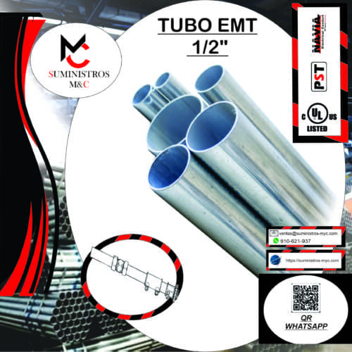 TUBO CONDUIT EMT 1/2″