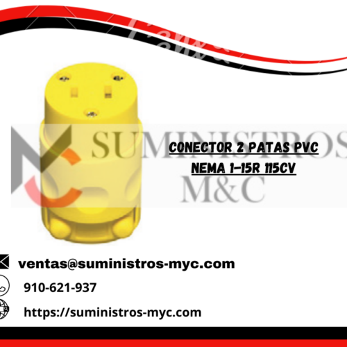 CONECTOR 2PATAS PVC NEMA 1-15R 115CV