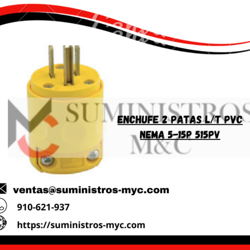 ENCHUFE 2PATAS L/T PVC NEMA 5-15P 515PV