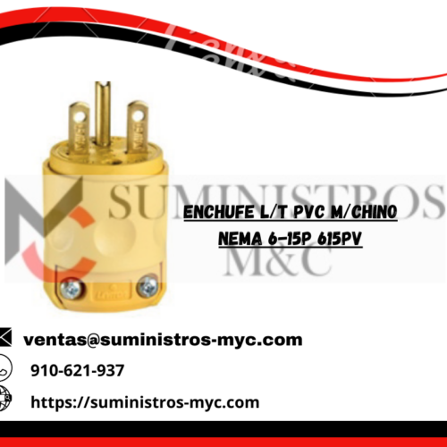 ENCHUFE L/T PVC M/CHINO NEMA 6-15P 615PV
