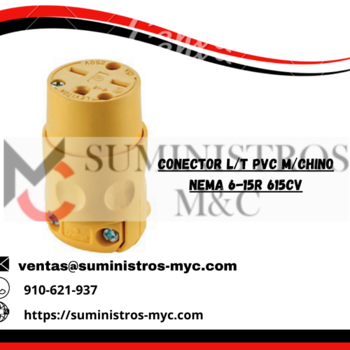CONECTOR L/T PVC M/CHINO NEMA 6-15R 615CV