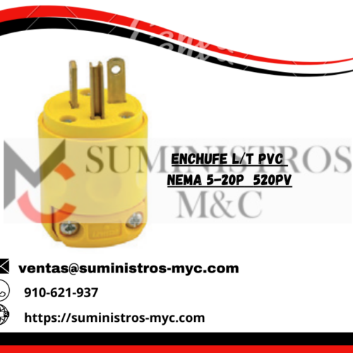 ENCHUFE L/T PVC NEMA 5-20P 520PV