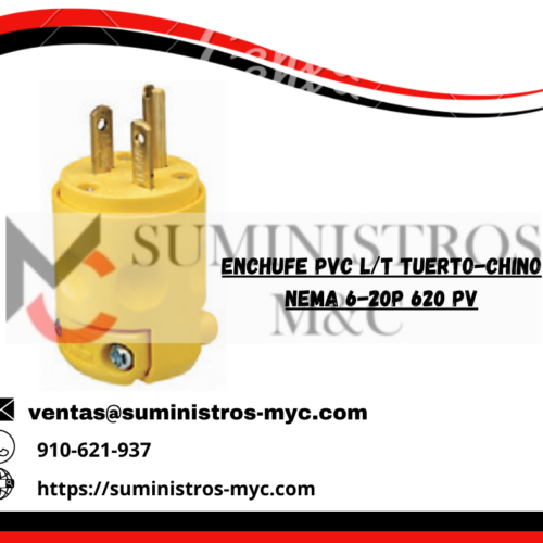 ENCHUFE PVC L/T TUERTO-CHINO NEMA 6-20P 620PV