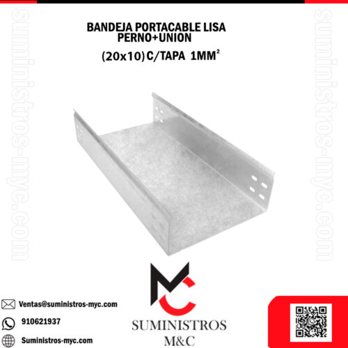 BANDEJA PORTACABLE LISA (20X10) 1MM