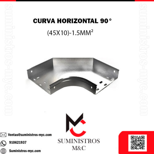 CURVA HORIZONTAL 90° (45X10) 1.5MM