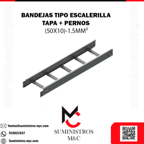BANDEJA PORTACABLE ESCALERILLA (50X10) 1.5MM